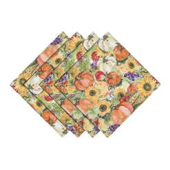 Laural Home Cornucopia Harvest Set Of 4 Napkins, 20 X 20