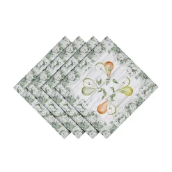 Laural Home French Pears Set Of 4 Napkins, 20 X 20