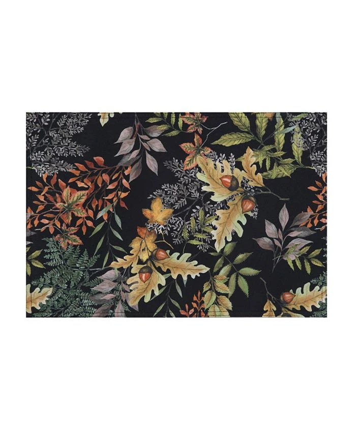Laural Home Sophisticated Autumn Set Of 4 Placemats, 13 X 19 - Image 4
