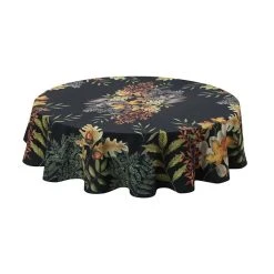 Laural Home Sophisticated Autumn 70 Round Tablecloth