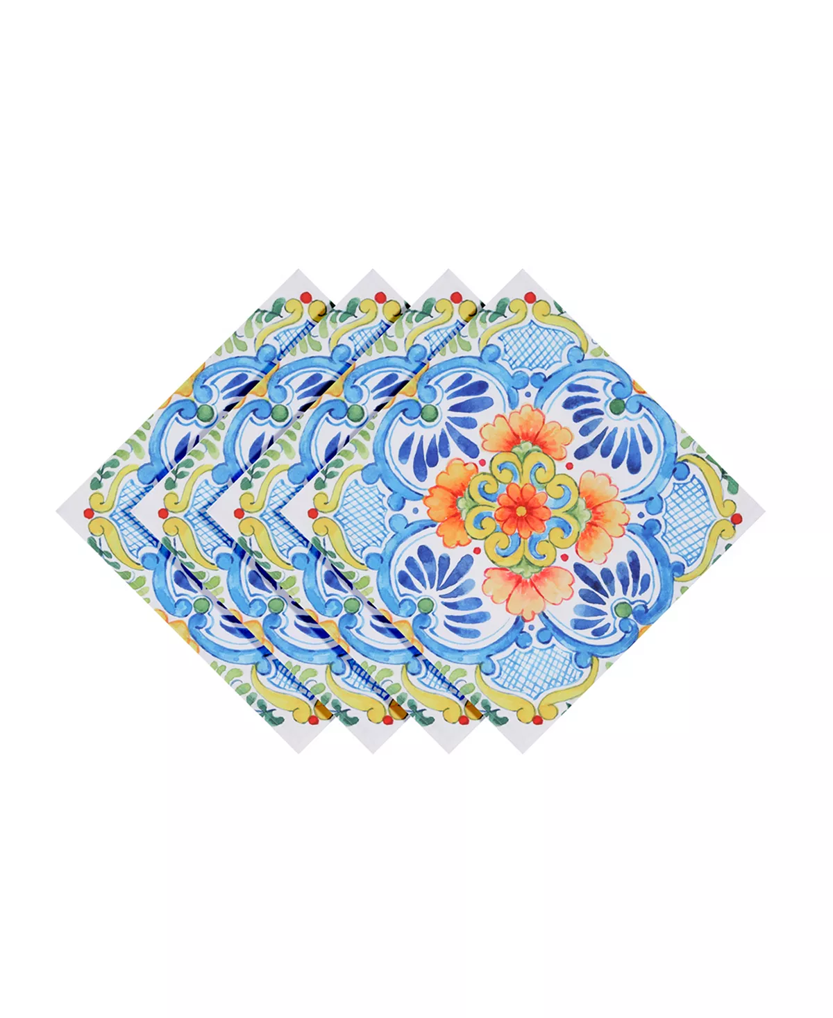 Laural Home Talavera Set Of 4 Napkins, 20 X 20