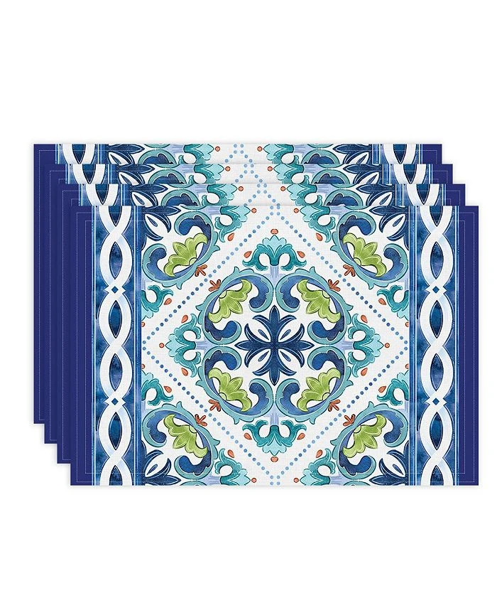 Laural Home Callisto Tiles Set Of 4 Placemats, 13 X 19
