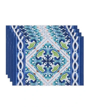 Laural Home Callisto Tiles Set Of 4 Placemats, 13 X 19 - Image 3