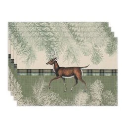 Laural Home Woodland Forest Set Of 4 Placemats, 13 X 19
