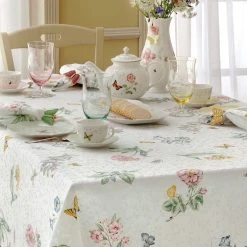 Lenox Butterfly Meadow Round Tablecloth 70 X 70