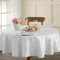 Lenox Aurel Leaf Round Tablecloth 90 X 90