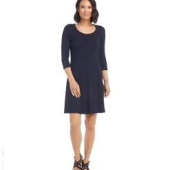 Karen Kane Three Quarter Sleeve A Line Dress