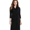Karen Kane Petite Size Cascade Wrap Dress