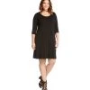 Karen Kane Plus Size 3/4 Sleeve A Line Dress