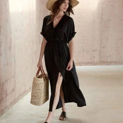 Karen Kane Cuffed Sleeve Dress