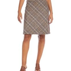 Karen Kane Bias Cut Glen Plaid Skirt