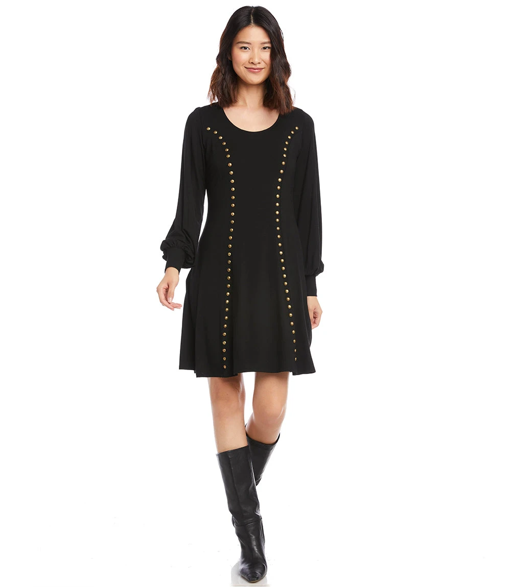 Karen Kane Studded A-Line Dress - Image 2