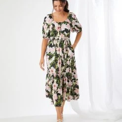 Karen Kane Poof Sleeve Dress