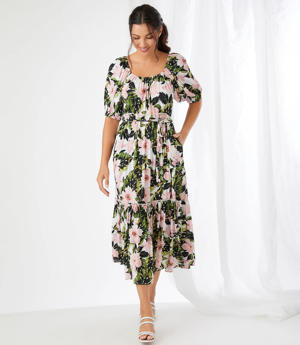 Karen Kane Poof Sleeve Dress