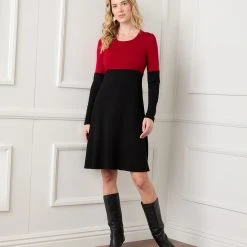 Karen Kane Contrast Scoop Neck Dress