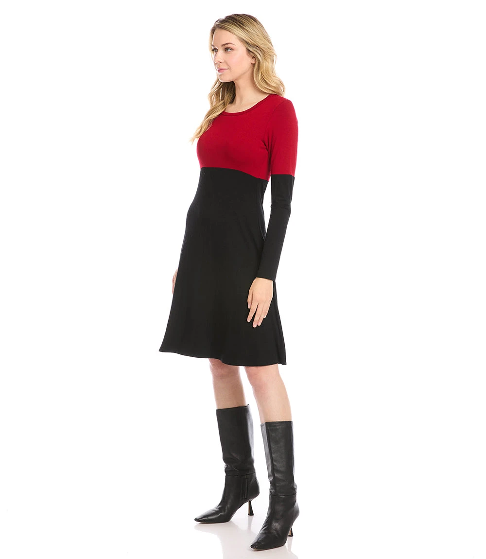 Karen Kane Contrast Scoop Neck Dress - Image 4