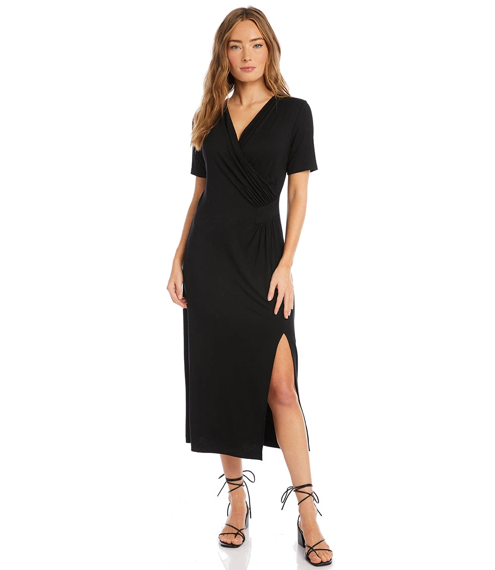 Karen Kane Faux Wrap Midi Dress - Image 3