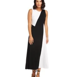 Karen Kane Petite Size Sleeveless Colorblock Dress