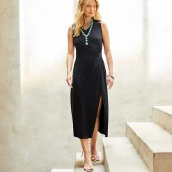 Karen Kane Faux Wrap Midi Dress