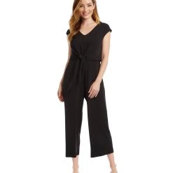 Karen Kane Petite Size Tie-Front Jumpsuit