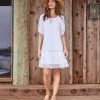 Karen Kane Short Sleeve Embroidered Dress