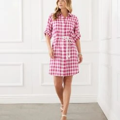 Karen Kane Check Shirtdress